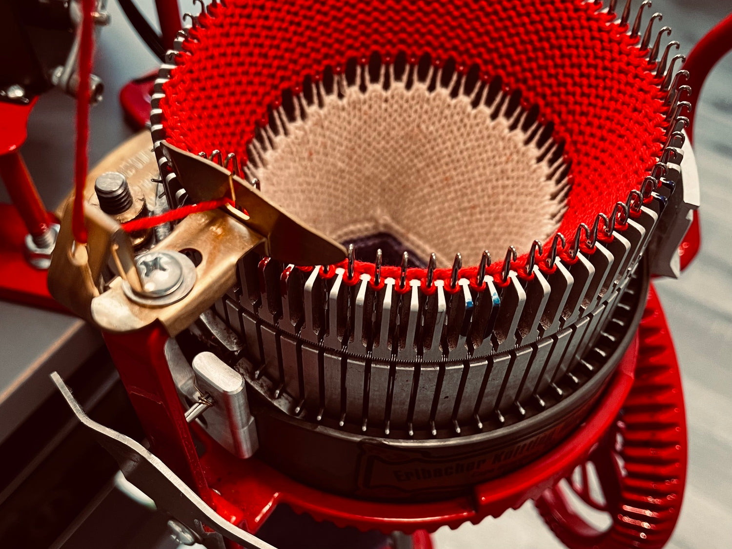Hand-Cranked Sock Making Machine