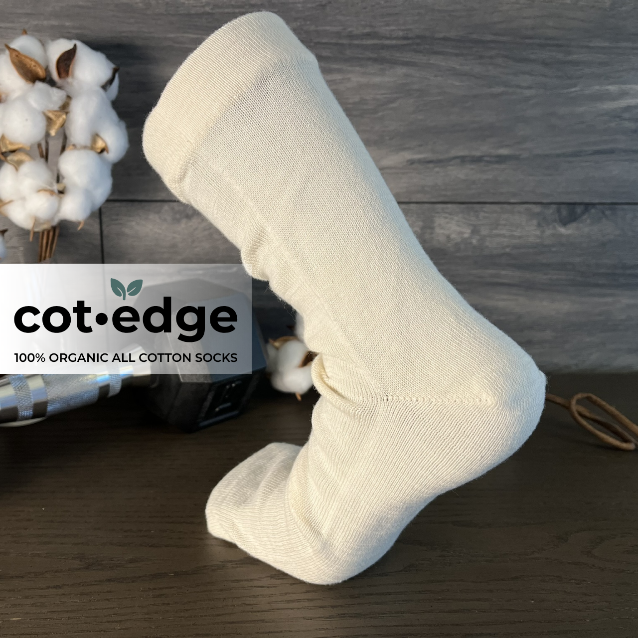 Men's Cozy-Maxing Tee Crew Socks (100% Organic All Cotton)