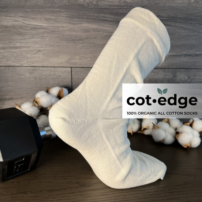 Men's Cozy-Maxing Tee Crew Socks 3-Pack (100% Organic All Cotton) FREE SHIPPING