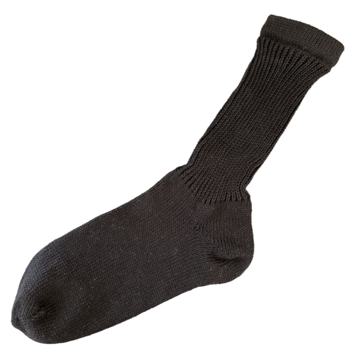 Women's 100% Cotton Crew Socks Black Color Solid