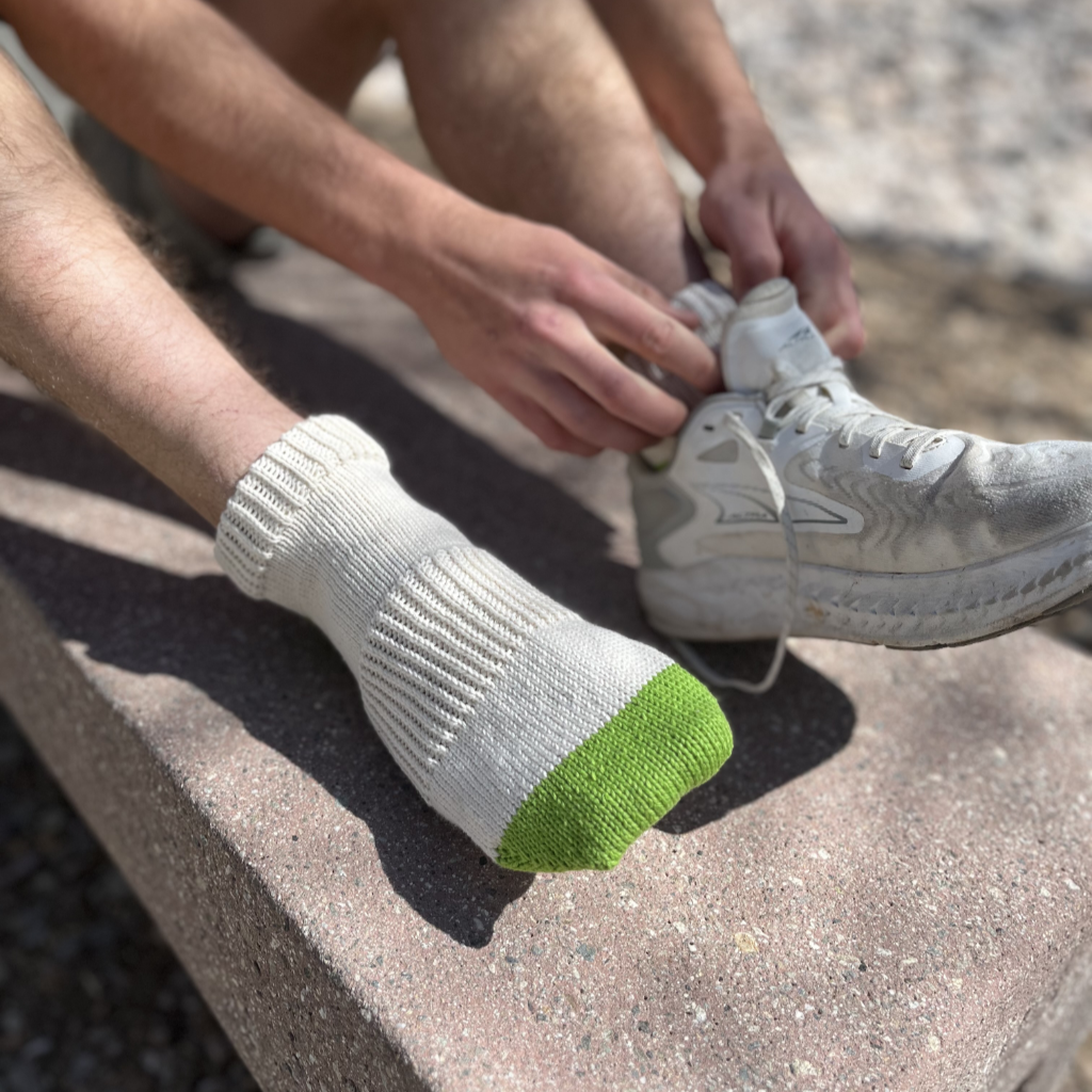 Men's 100% Cotton Sport Ankle Socks Natural Color Solid