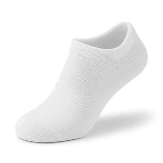 Men's 100% Cotton Low Cut Ankle Socks Pure White Color Solid