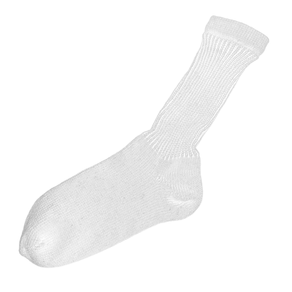 Men's 100% Cotton Regular Crew Socks Pure White Color Solid